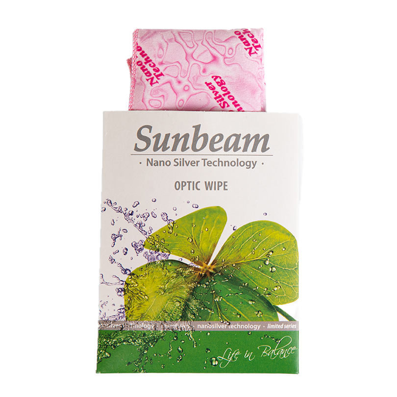 Czyścik do okularów sunbeam różowy