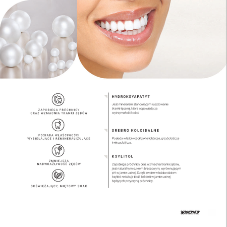 WYBIELAJĄCA PASTA DO ZĘBÓW Z NANOSREBREM - 100ml RAYPATH