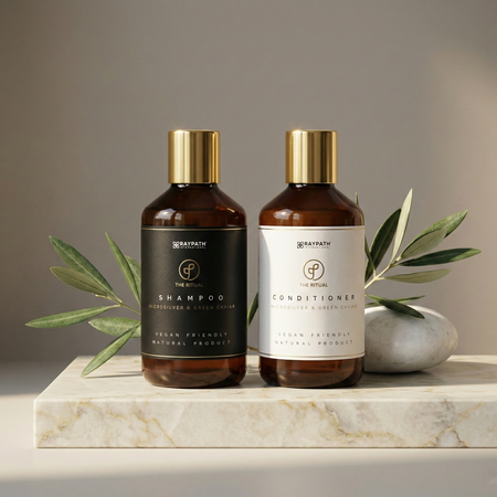 SET SHAMPOO RIGENERANTE E BALSAMO IDRATANTE GREEN CAVIAR SHAMPOO AND CONDITIONER - 2x300 ml RAYPATH