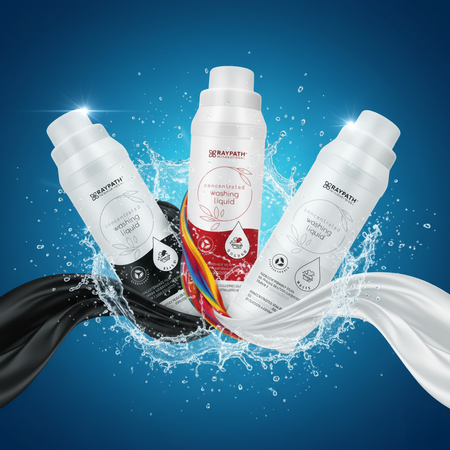 ZESTAW PŁYNÓW DO PRANIA Z PŁYNEM ZMIĘKCZAJĄCYM - 4X 500ML RAYPATH
