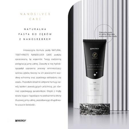 WYBIELAJĄCA PASTA DO ZĘBÓW Z NANOSREBREM - 100ml RAYPATH