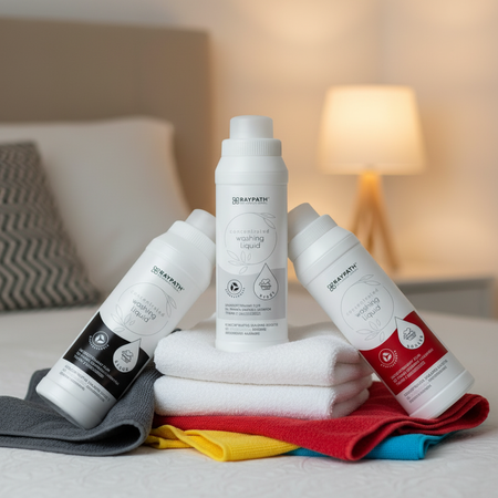 LAUNDRY DETERGENT SET WITH FABRIC SOFTENER - 4X 500ML RAYPATH