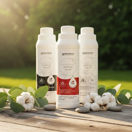 Set mit konzentrierten Waschmitteln - für helle, farbige und dunkle Wäsche - 3x 500ml RAYPATH