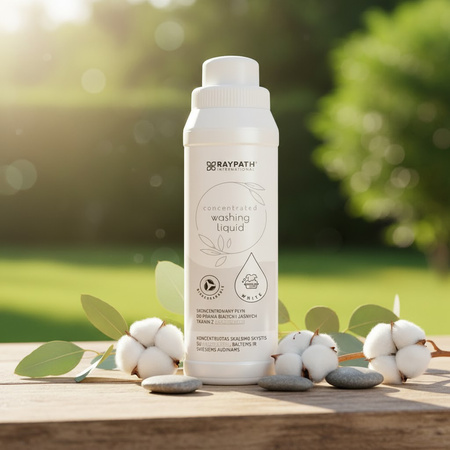 DETERGENTE CONCENTRADO PARA LA ROPA - PARA PRENDAS CLARAS - 500 ml RAYPATH