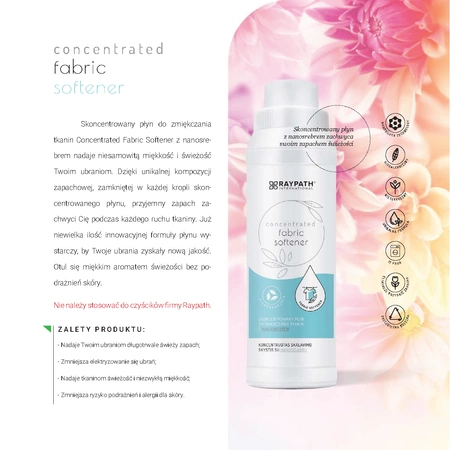 Koncentrēts audumu mīkstinātājs - skalošanai - 500ml RAYPATH
