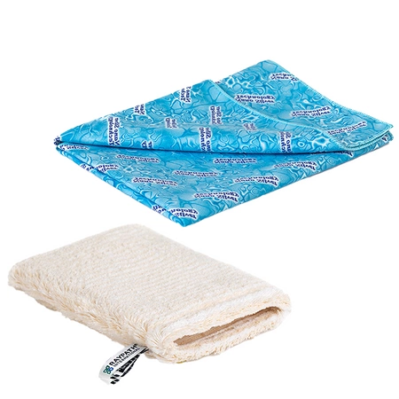 GLOVE SET BEIGE SUNBEAM BLUE - RAYPATH