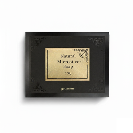 MYDŁO Z MIKROSREBREM - BIAŁE - NATURAL MICROSILVER SOAP - 200g RAYPATH