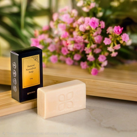 SOAP WITH NANOSREBREM - GREY - NATURAL SOAP - 100g RAYPATH