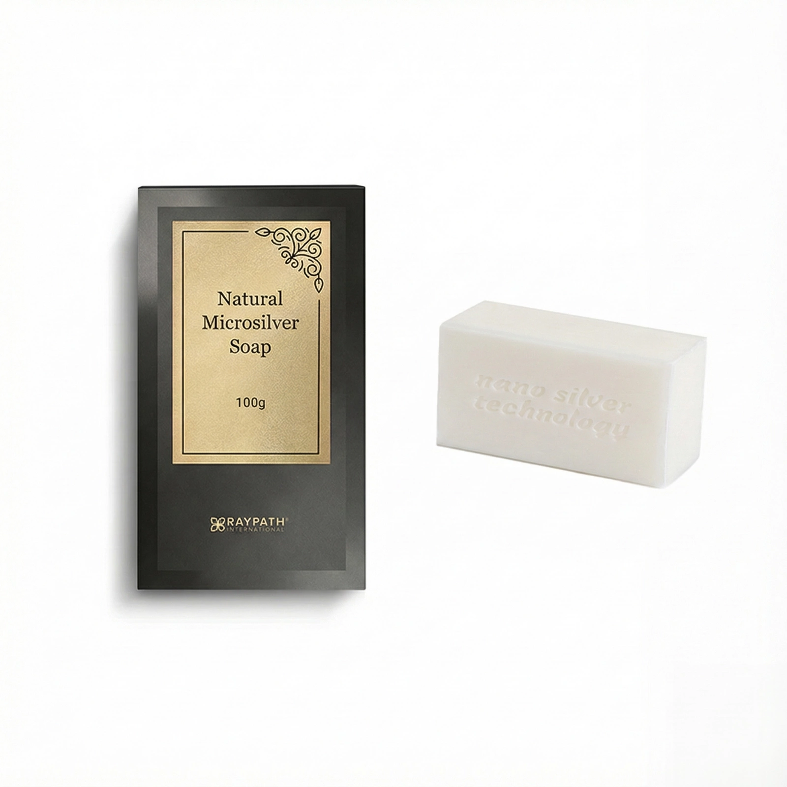 Mydło z mikrosrebrem - białe - natural microsilver soap - 100g Raypath