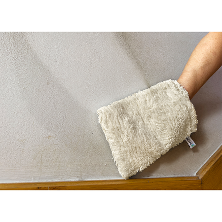 SET PENTRU CURĂȚARE SEMI-UMEDĂ: MĂNUȘĂ BEJ SUNBEAM, SĂPUNĂ GRI CU MICROARGINT - RAYPATH