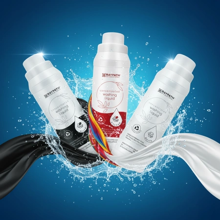 SET OF CONCENTRATED LAUNDRY LIQUIDS - FOR LIGHT, COLOR AND DARK - 3x 500ml RAYPATH