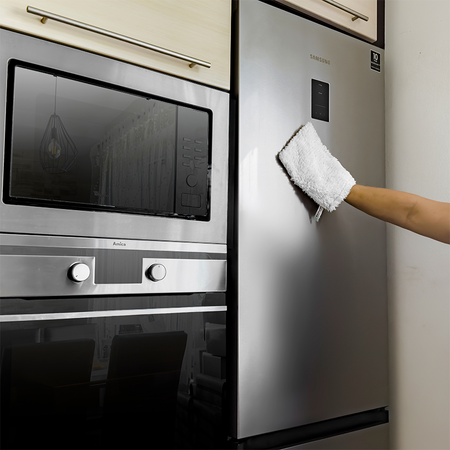 SET VOOR NAT WASSEN: WITTE HANDSCHOEN, SUNBEAM BLAUW, WIT ZEEP MET MICROZILVER - RAYPATH