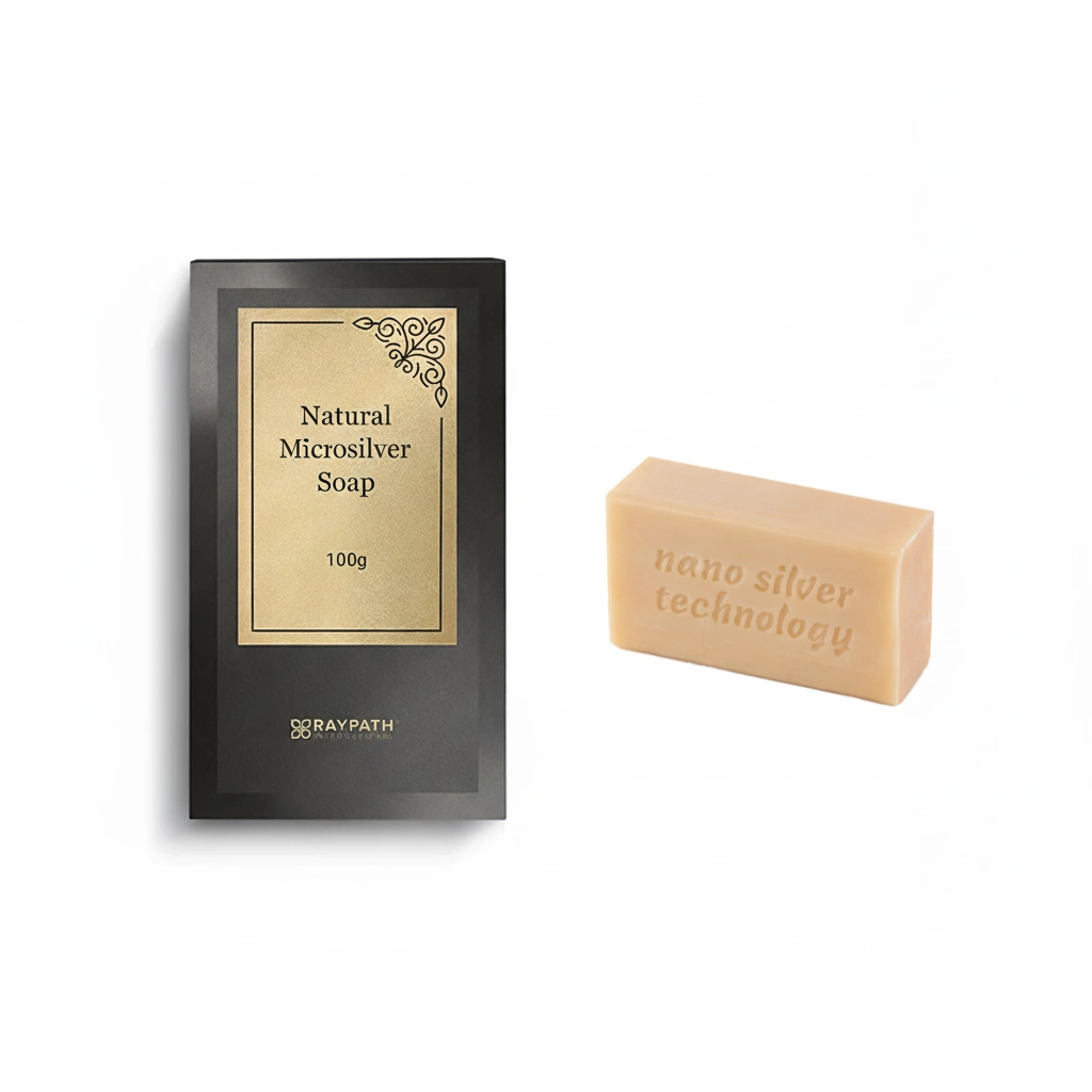 Mydło z mikrosrebrem - szare - natural microsilver soap - 100g Raypath
