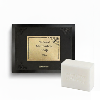 SAPONE AL MICROSILVER - BIANCO - NATURAL MICROSILVER SOAP - 200 g RAYPATH